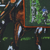 Equestrian Motif Silk Neckerchief 65 X 65cm