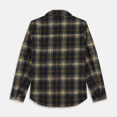 And Beige Check Wool And Mohair Blend Somerset Overshirt