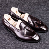 Tassel Loafer With Squared Tip And Apron
