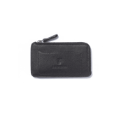 Double You Zipped Card Holder [Black fulled calfskin]