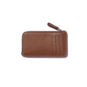 Double You Zipped Card holder [Tan fulled calfskin]