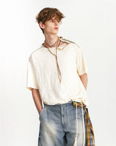 Army Double Zip T Shirts Ivory