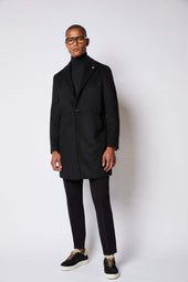 Cappotto monopetto nero
