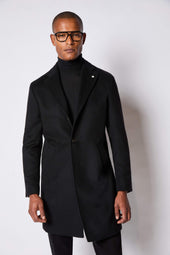 Cappotto monopetto nero
