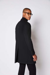 Cappotto monopetto nero