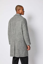 Cappotto monopetto non trattato grigio