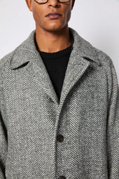 Cappotto monopetto non trattato grigio