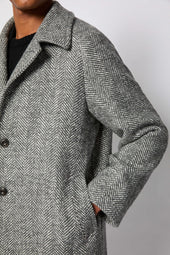 Cappotto monopetto non trattato grigio