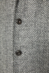 Cappotto monopetto non trattato grigio