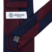 Japanese Grenadine Silk Tie Burgundy Hand Rolled