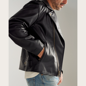 Men's Leather Biker Jacket