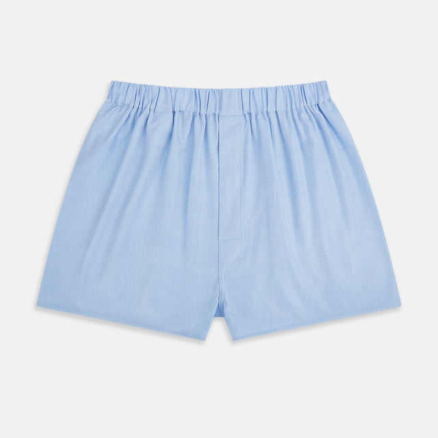 Plain Blue Godfrey Boxer Shorts