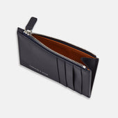 Leather Zip Coin And Card Holder
