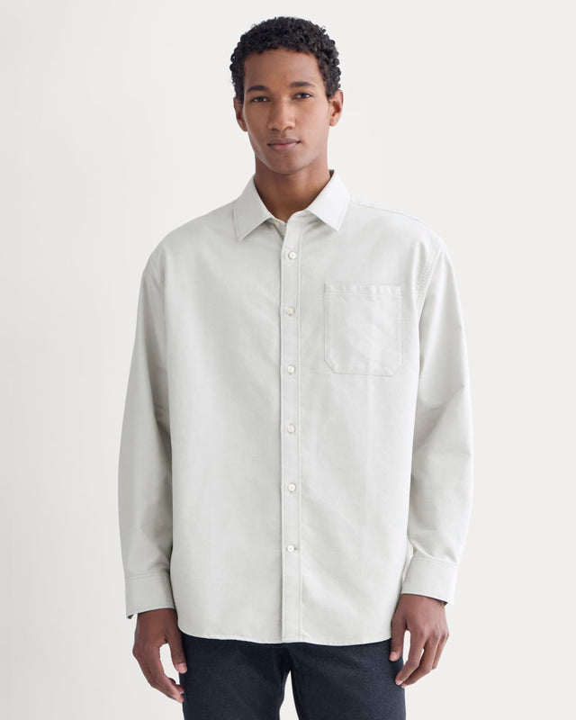 Oversized Oxford Shirt | Grey