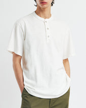 Henley Neck T Shirts Off White