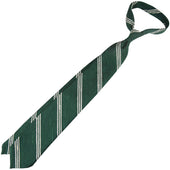 Triple Bar Soft Shantung Silk Tie Hand Rolled