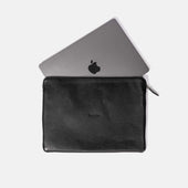 Laptop Sleeve in Black Epsom Leather
