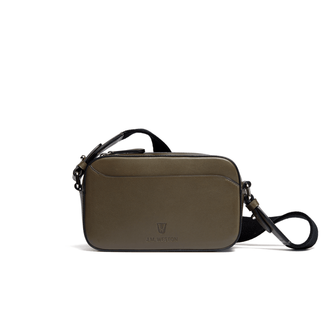 Double You Shoulder bag [Green soft calfskin]