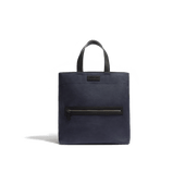 Walker Tote Bag Large Model [Navy Canvas and Black Calfskin]