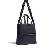 Walker Tote Bag Large Model [Navy Canvas and Black Calfskin]