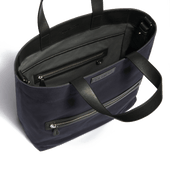 Walker Tote Bag Large Model [Navy Canvas and Black Calfskin]