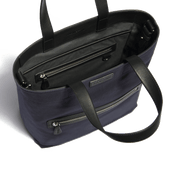 Walker Tote Bag Small Model [Navy Canvas and Black Soft Calfskin]