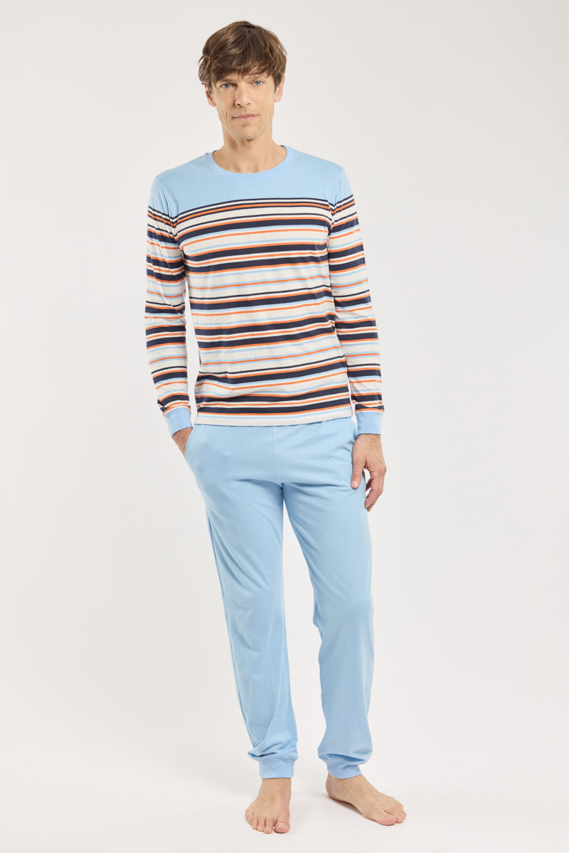 Pyjama jogging rayé - coton léger