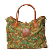 Wool Tote With Strap Green Camo Wool Yuketen