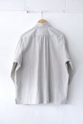 Fujito Shirt Jacket Gray Stripe Natural Stripe Directors Web Shop Powered By Base