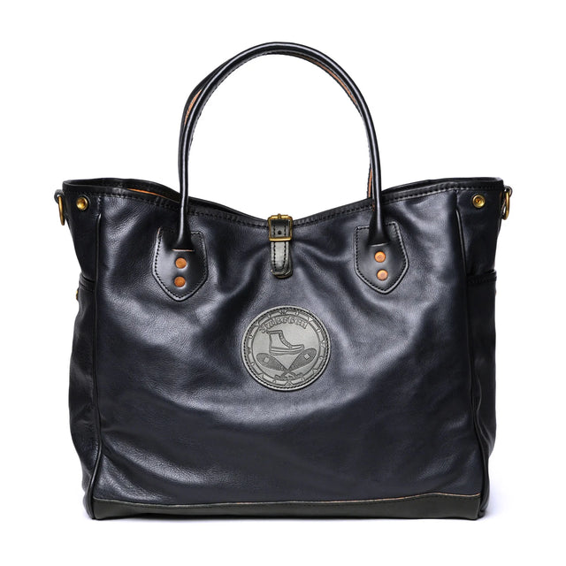 Leather Tote - I Blue x Black — YUKETEN