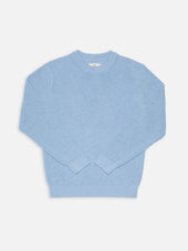 August Rib Cotton Sweater Bluemelange