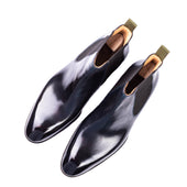 Midnight Blue Chelsea Boots On Riva Last
