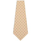 Floral Printed Silk Bespoke Tie Beige