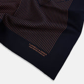 And Blush Stripe Silk Pocket Square