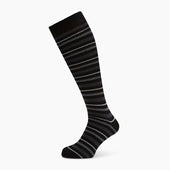 Melange Striped Merino Wool Long Socks