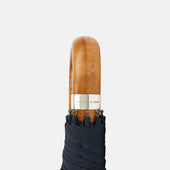 Telescopic Umbrella With Brown Maple Crook Handle