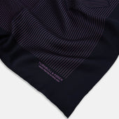 And Purple Stripe Silk Pocket Square