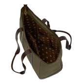 Bolso Tote Bag Leather With Forest Canvas