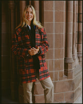 Made In England Royal Stewart Tartan Classic Morris Duffle Coat