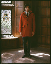 Made In England Scarlet Classic Morris Duffle Coat