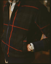 Plaid Polar Fleece Track Jacket