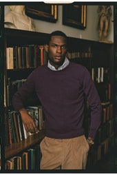 Made In Scotland Purple Cashmere Crewneck Sweater