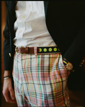 Made In Usa Tennis Balls Motif Belt
