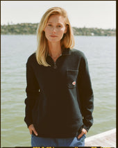 Armor Lux Quarter Zip Organic Cotton Sweatshirt