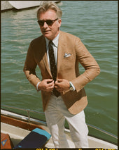 Made In Usa Light Brown Prince Of Wales Sport Coat