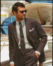 Made In Usa Chalk Stripe Linen Sport Coat