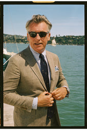Made In Usa Prince Of Wales Linen Sport Coat