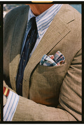 Made In Usa Prince Of Wales Linen Sport Coat