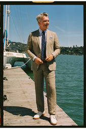 Made In Usa Prince Of Wales Linen Sport Coat
