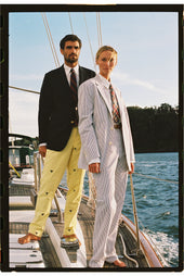 Wasp Embroidered Cotton Twill Pant